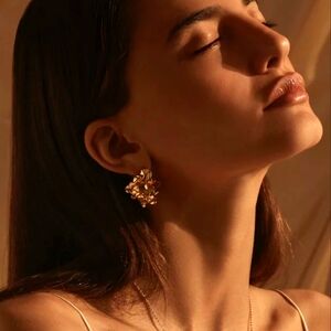 Amber Sceats Reece 24K Earrings NWT & small black bag♡ Retail: $229